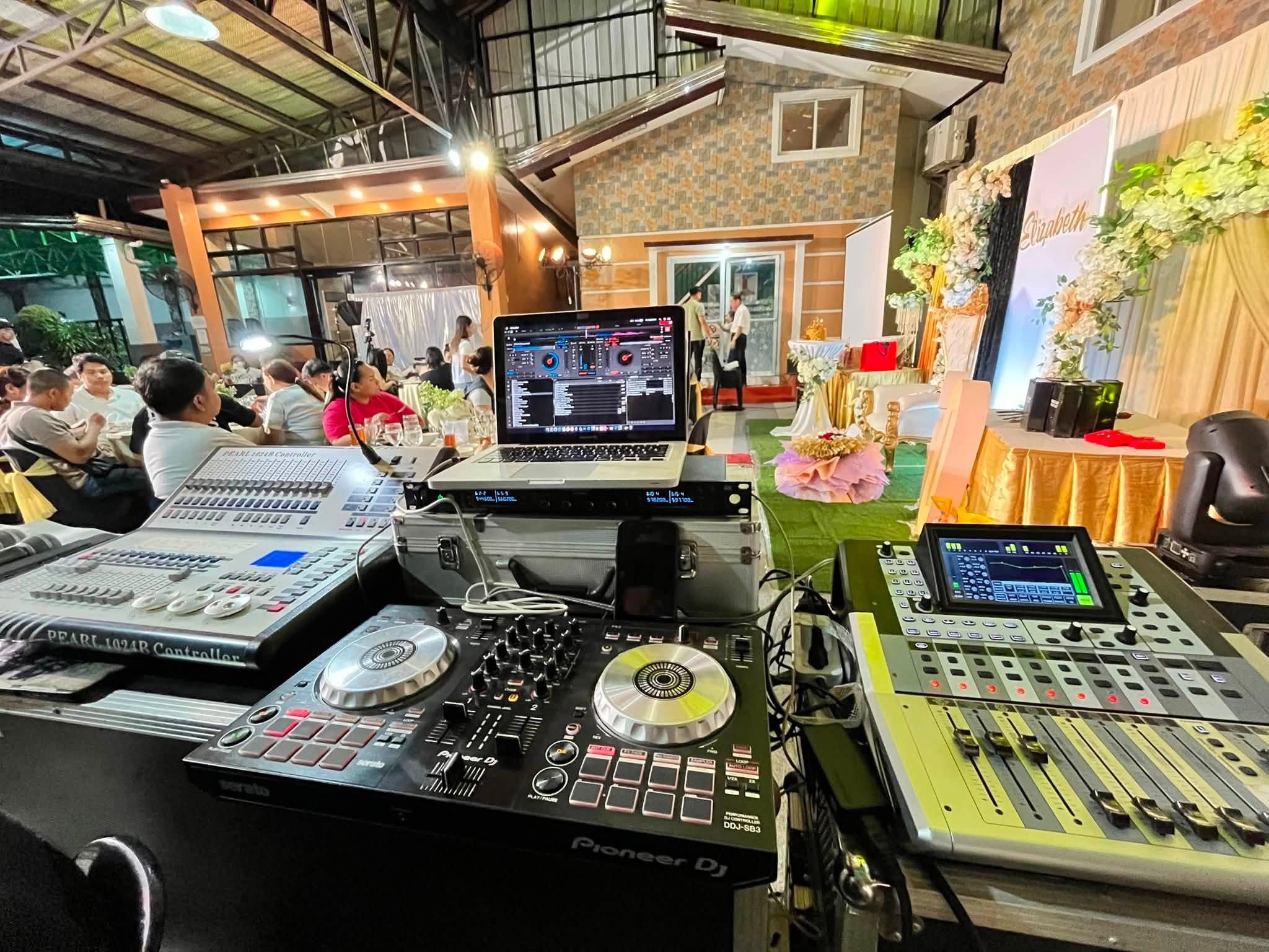 DJ equipment and event setup